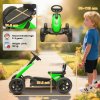 AIYAPLAY Pedal Go Kart for Kids, Children Ride-On Race Car with Silent EVA Tyres, for 2-5 Years, Green