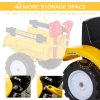 HOMCOM Ride on Tractor for Kids, No Power Pedal Go Kart Ride on Toy with Manual Control Bucket, Forward, Backword, for Aged 3-6 Years Old, Yellow