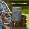 Outsunny Double Decker Folding Trolley on Wheels, 200KG & 350L Capacity Collapsible Wagon Festival Trolley Cart with 134cm Extended for Camping Sports Shopping Garden and Beach, Grey