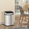 HOMCOM Stainless Steel Kitchen Sensor Dustbin Automatic Touchless Rubbish Garbage Waste Bin Silver