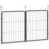 PawHut Dog Pen, 2 Panel Puppy Pen, Portable, Detachable, For Small Dogs, 60cm Tall, Black