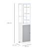 kleankin Tall Bathroom Cabinet Free Standing Slimline Cupboard Tallboy Unit Storage Organiser for Bathroom, Living Room, Kitchen