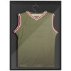 HOMCOM Football Shirt Frame Display, Acrylic Jersey Frame with UV Protection, Aluminium Sports Shirt Shadow Box for Basketball Football Baseball, 60 x 80 cm, Black