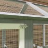 PawHut Large Chicken Run, Wooden Chicken Coop, Pet Playpen w/ Combinable Design - Grey