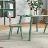 ZONEKIZ Kids Table and Chair Set, Toddler Table with 2 Chairs, Three Piece Toddler Activity Furniture Set for Bedroom, Nursery, Playroom, Green