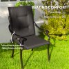 Outsunny Set of 4 Garden Chair Cushions with Backs, 108L x 50W x 5H cm Outdoor Seat Cushions Outdoor Seat Pads with Backrest, Tufted Back, Ties Dining Chair, Charcoal Grey