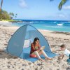 Outsunny Pop up Beach Tent, UV 30+ Portable Sun Shelter with Carry Bag, 2x1.5m for 2-3 Person, Blue
