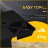 Outsunny Set of 4 Parasol Base Weights, Sand Filled Umbrella Base for Banana Hanging and Cantilever Umbrella Parasol Up to 80kg, Black