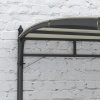 Outsunny 3 x 4m Pergola, Lean to Garden Gazebo with UV-Resistant Canopy and Metal Frame, Outdoor Sun Shade Shelter for Porch, Patio, Deck, Cream White