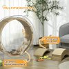 PawHut Cat Scratching Board, 4 piece Set Scratch Pad Reversible, Cat Scratcher Replacement for Cat Treadmill, Indoor Kitten, Scratching Boards Only, 55 x 26cm - Brown