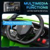 HOMCOM Lamborghini Aventador Licensed 12V Kids Electric Ride On Car Racing Car Toy with Parental Remote Control Battery-powered 2 Motors Music Lights for 3-8 Years Old Green
