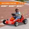 AIYAPLAY Electric Go Kart, 6V Battery Powered Kids Go Kart with Music, Light, Horn, Kids, Ride on Car for 3-5 Years, Red