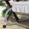Outsunny 2-in-1 Garden Swing Seat Bed, 3 Seater Convertible Swing Chair Bench with Tilting Canopy, Cushioned Seat and 2 Pillows for Patio, Garden, Light Grey