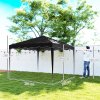 Outsunny 3x3(m) Pop Up Gazebo, Foldable Party Tent with Wave Edge and Carry Bag, Height Adjustable Festival Camping Canopy for Garden Outdoor, Black