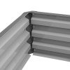 Outsunny 216L Rectangle Raised Garden Bed Box with Weatherized Steel Frame for Vegetables, Flowers and Herbs, 120 x 60 x 30.5cm, Light Grey