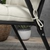 Outsunny Garden Back Chair Cushion, Comfortable Patio Seat Cushion Pad with Backrest for Outdoor & Indoor Use, Cream White