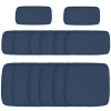 Outsunny Replacement Cushion Covers for Garden Sofa Set, Garden Rattan Sofa Cushion Polyester Cover Replacement Outdoor - No Cushion Included, Blue