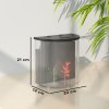 PawHut Fish Tank, 3L Nano Aquarium Starter Kit with Filter System, LED Light, Small Fish Tank for Betta, Goldfish, Shrimp, Black