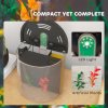 PawHut Fish Tank, 3L Nano Aquarium Starter Kit with Filter System, LED Light, Small Fish Tank for Betta, Goldfish, Shrimp, Black