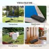 Outsunny Parasol Weights Set of 4, Parasol Base Weights Bags, 25kg Fillable Sandbag Weights with Handles, Cantilever Umbrella Base Weights, Black