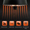 Outsunny Adjustable Power 1000/2500W Infrared Halogen Electric Patio Light Heater, Ceiling Hanging Mount -Black