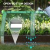 Outsunny Raised Garden Bed with Mini Greenhouse, Outdoor Metal Planter Box with Cover, for Herbs and Vegetables, Use for Patio, Garden, Balcony, Green and Dark Grey