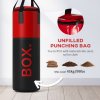 SPORTNOW 3ft Unfilled Punching Bag Set with Boxing Bag Bracket, Heavy Bag with Boxing Gloves, Hand Wraps, 360° Swivel Hook