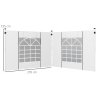 Outsunny Gazebo Side Panels with Windows and Doors, for 3x3(m) or 3x6m Pop Up Gazebo, 2 Pack Sides Replacement, White