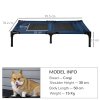 PawHut Raised Dog Bed Cat Elevated Lifted Puppy Pet Elevated Cot Portable Camping Basket - Blue (Large)