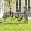 PawHut Dog Pen 12 Panels Puppy Pen Heavy Duty Pet Playpen for Indoor Outdoor for Dogs, Rabbits, Ducks 80cm High