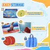 Outsunny 4 in 1 Kids Bouncy Castle with Slide Pool Trampoline Climbing Wall, Inflatable Bounce House with Blower Storage Bag, 4.35 x 2.45 x 2 m