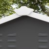 Outsunny 9 x 6FT Galvanised Metal Garden Shed, Galvanised Tool Storage Shed with Window Lockable Door, Sloped Roof, Outdoor Storage Shed for Yard, Patio, Lawn, Dark Grey