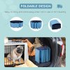 PawHut Foldable Dog Paddling Pool Pet Cat Swimming Pool Indoor/Outdoor Collapsible Summer Bathing Tub Shower Tub Puppy Washer (80 x 20H cm, Blue)