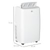 HOMCOM 12000 BTU Air Conditioning Unit, 3-in-1 Portable Air Conditioner, Dehumidifier, Cooling Fan with 3 Speeds, Remote Control, LED Display, 24H Timer, Window Venting Kit, Children Lock, 35m²