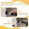 PawHut Dog Gate Stair Gate Pressure Fit Pets Barrier Auto Close for Doorway Hallway, 74-100cm Wide Adjustable, Black
