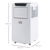 HOMCOM 10000 BTU Air Conditioning Unit, 3-in-1 Portable Air Conditioner, Dehumidifier, Cooling Fan with Remote Control, LED Display, 2 Speeds, 24H Timer, Window Venting Kit, 30m²