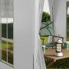 Outsunny 2 x 2 m Garden Pop Up Gazebo, Wedding Party Tent Marquee, Water Resistant Awning Canopy with Sidewalls, Windows, Carry Bag, White