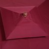 Outsunny 3 x 3(M) Garden Parasol Umbrella Sunshade, Outdoor Wooden Parasol with Double Tier Canopy, Wine Red