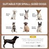 PawHut Raised Dog Bed Waterproof Elevated Pet Cot with Breathable Mesh UV Protection Canopy Brown, for Small Dogs, 61 x 46 x 62cm