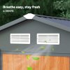 Outsunny 6.5 x 5ft Garden Shed, Metal Storage Tool House Gardening Tool Storage with Shutter Vents, Brown and Grey