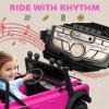 AIYAPLAY Land Rover Licensed Electric Car for Kids, 12V Battery-Powered Kids Ride On Car with Remote Control, Music, Horn, Suspension Wheels, LED Lights, Off-Road Toy for 3-5 Years Old, Pink