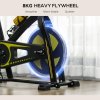 SPORTNOW Indoor Exercise Bike, Stationary Bike, Cycling Machine with Adjustable Seat and Resistance, Heart Rate Sensor, for Home Gym Workout, 8kg Flywheel, Yellow