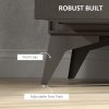 HOMCOM Chest of Drawers, 2 Drawer Fabric Dresser with Steel Frame for Bedroom, Living Room, Easy to Assemble, Brown