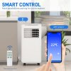 HOMCOM 9000 BTU Portable Air Conditioner, Smart Home WiFi Compatible, 2.6KW 4 in 1 Air Conditioning Unit, Dehumidifier, Fan with Remote, 24H Timer, Window Venting Kit, 20m², R290, A Energy Efficiency