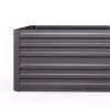 Outsunny Raised Beds for Garden, Galvanised Steel Outdoor Planters with Multi-reinforced Rods for Vegetables, Plants, Flowers and Herbs, 180 x 90 x 59 cm, Dark Grey