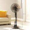 HOMCOM Pedestal Fan with Water Mist Spray, Spray Misting Fan with 70° Oscillation, Tilt Head, 3 Speeds, 3 Modes, Adjustable Mist, 3.2L Water Tank, for Home, 120 cm