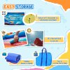 Outsunny 3-in-1 Kids Bouncy Castle with Slide Trampoline Basket, Inflatable Bounce House with Blower for Kids Age 3-8 Monster Design 2.5 x 1.8 x 1.75m