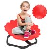 AIYAPLAY Kids Spinning Chair for Autism, Sensory Swivel Chair for ADHD Children, Flower Shaped Sit and Spin Wobble Chair with Metal Base & Non-Slip, Sensory Balance Toy for 3-8 Years Old, Red