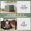 Outsunny 30L Car Refrigerator, Portable Compressor Car Fridge Freezer, Electric Cooler Box with 12/24V DC and 110-240V AC for Camping, Driving, Picnic, Down to -20°C, Light Green and Grey