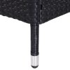 Outsunny 2 Seater Rattan Sofa with Cushions, Wicker Garden Loveseat with Armrests, Outdoor Garden Sofa Couch with Metal Frame for Patio, Black
